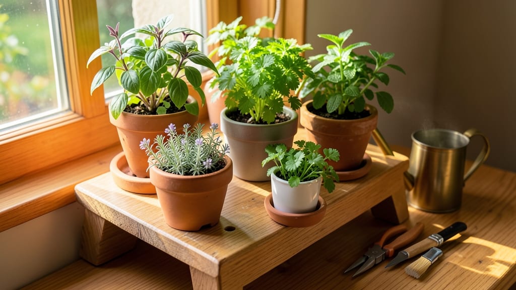 Indoor Window Herb Garden: Sunlight-Maximizing Kit for Fresh Flavors Year-Round