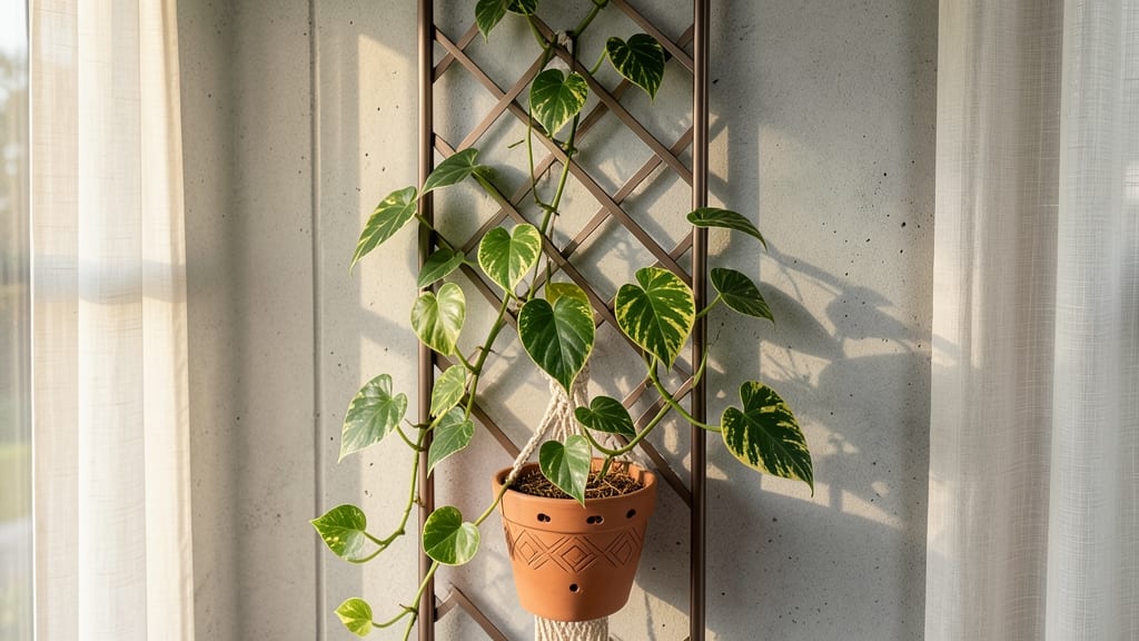 Indoor Vine Plants Trellis: Space-Saving Vertical Garden System