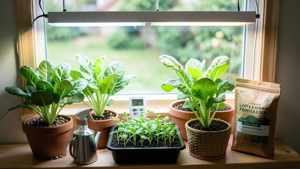 Growing Leafy Greens Indoors: Sunlight-Free Harvests With LED Light Hacks