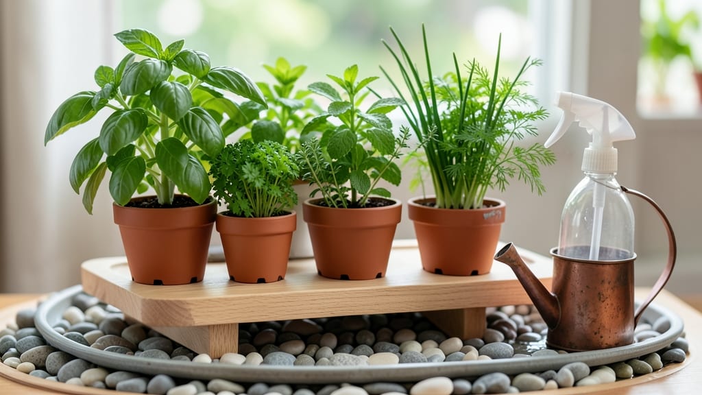 Indoor Herb Pots With Tray: Year-Round Freshness on Your Kitchen Counter