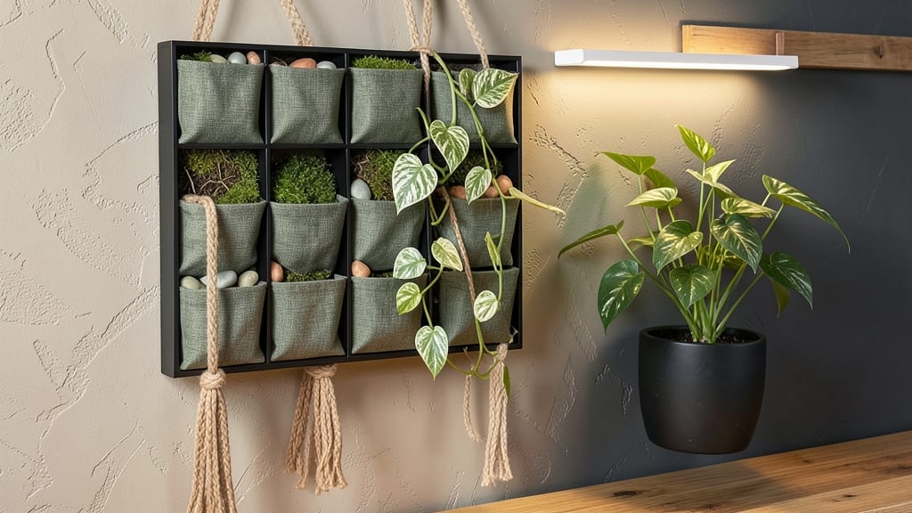 Indoor Planter Wall: Modular Design for Customizable Greenery Layouts