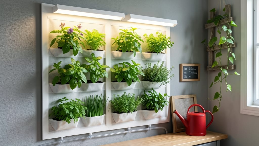 Indoor Grow Wall: Space-Saving Herb Haven for Any Kitchen
