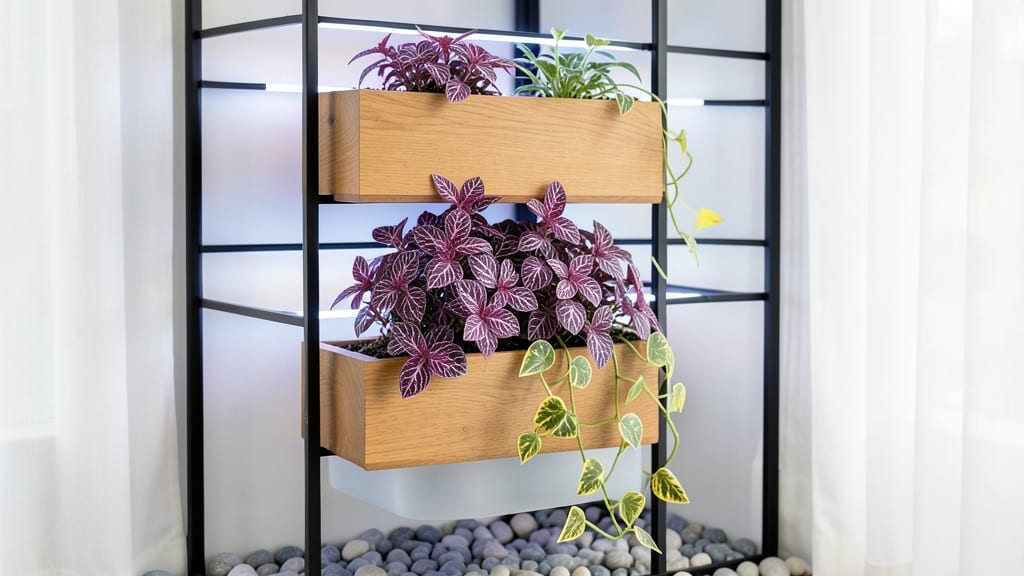 Indoor Living Wall Garden: Space-Saving Elegance With Lush, Low-Maintenance Plants