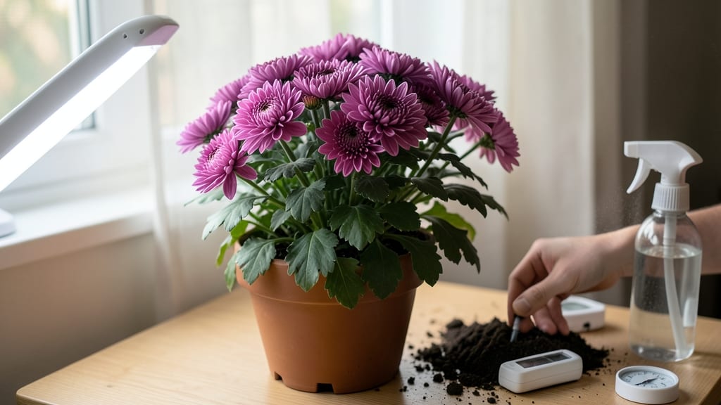 Can Mums Live Indoors: Light Needs and Survival Secrets for Year-Round Growth
