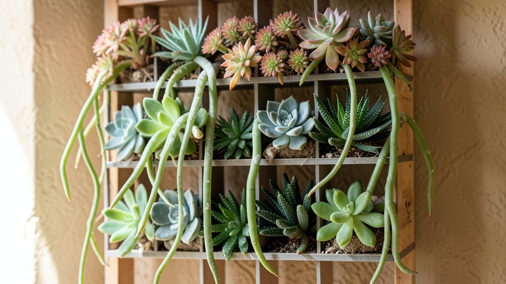 Indoor Succulent Wall: Vertical Green Oasis With Zero Sunlight Struggles