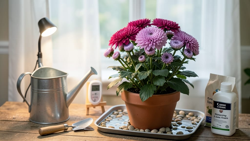 How to Take Care of Chrysanthemum Indoors: Thriving Year-Round With Light and Pruning