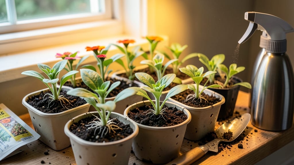 Zinnias Planting Indoors: Bright Blooms in Containers Without Sunlight Struggles